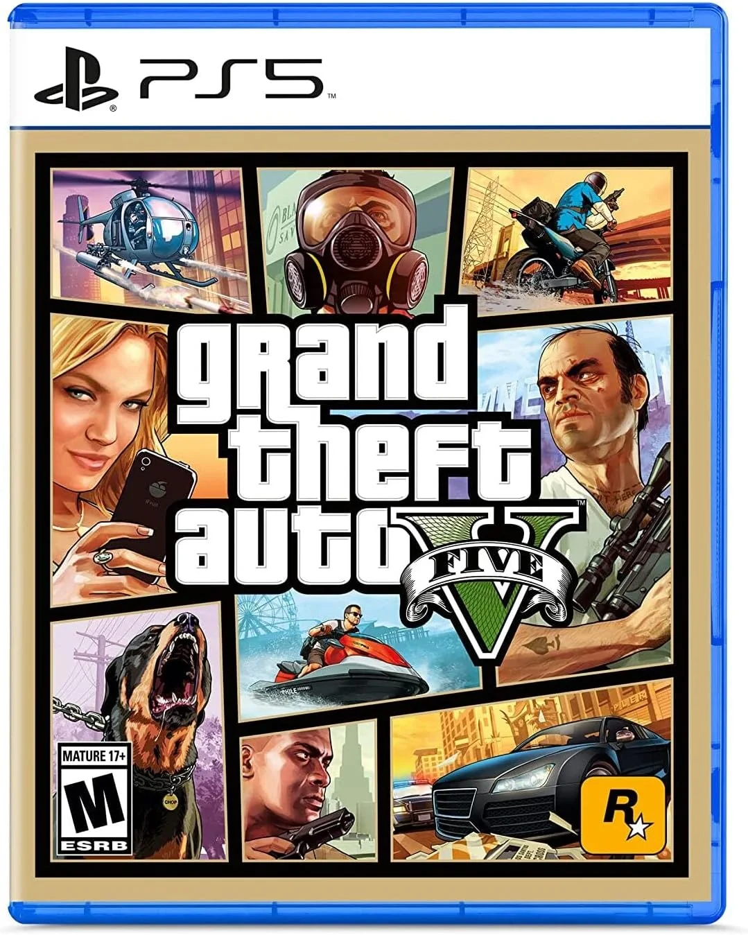Caixa de Grand Theft Auto V para PlayStation 5