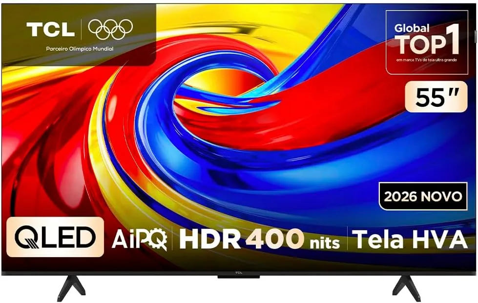 TV TCL 55" QLED 4K P7L 120 Hz